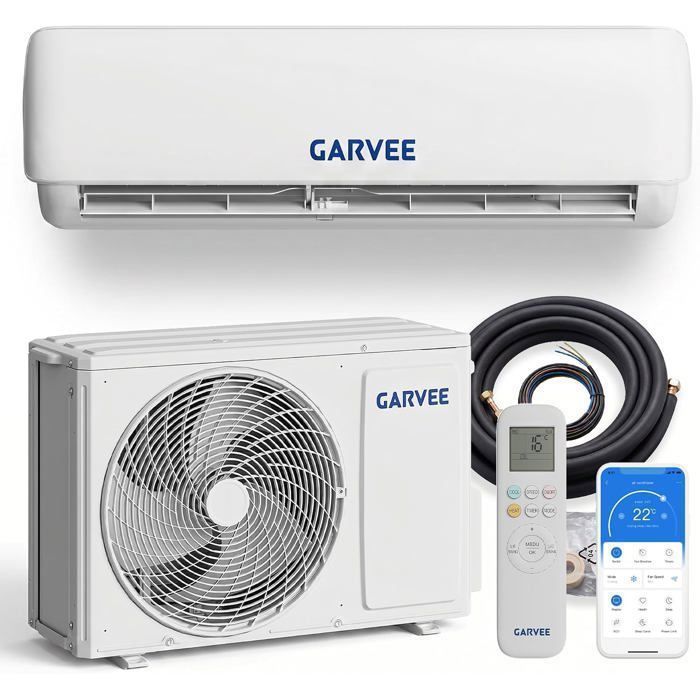 Climatiseur Fixe Mono-Split 12000 BTU Classe A++ avec application Wi-Fi et minuterierefroidissement R32 silencieux 54 dB(A)