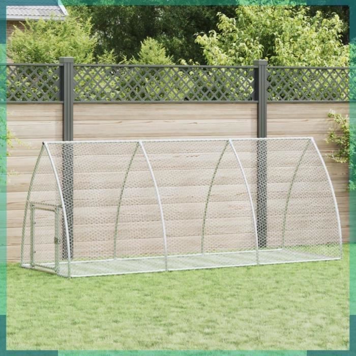 Meilleurs prix pour ASHATA Clapier argenté 300x105x120 cm acier galvanisé -FHE3281528