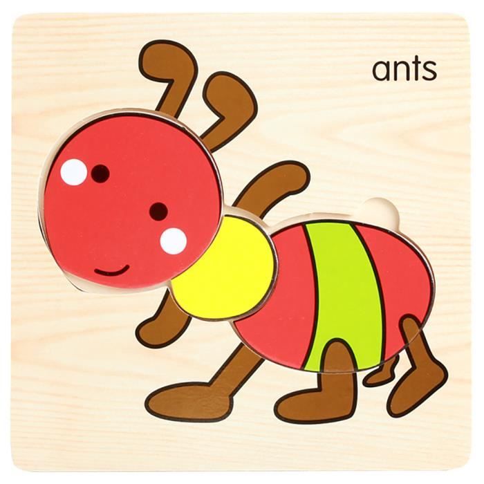Estimetown Fourmis Bebe Puzzle Educatif Developpement Belle En Bois Formation Jouet Cadeau Wtx Cdiscount Jeux Jouets