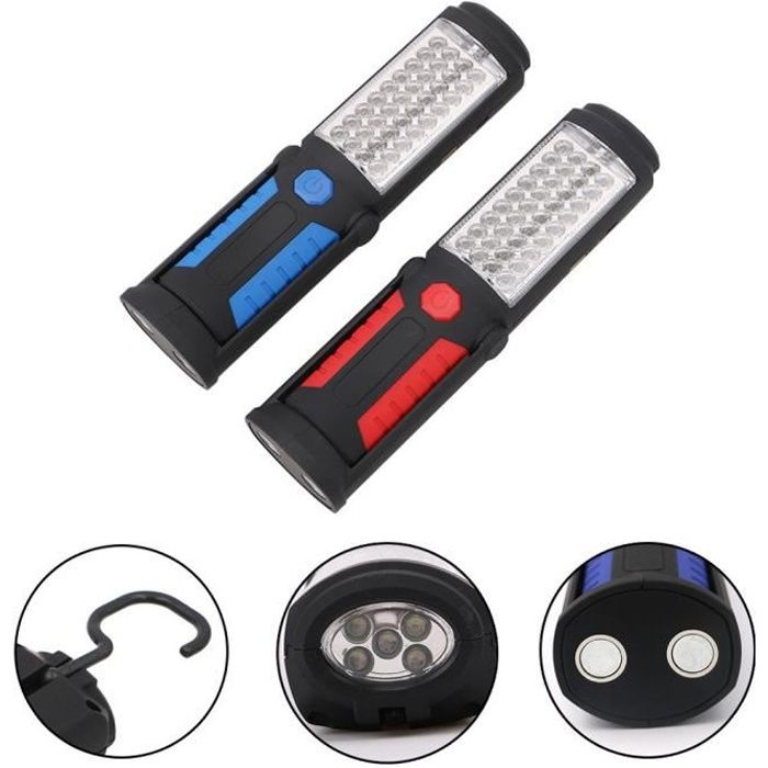 USB Rechargeable 36 + 5LED Lumière de travail Lampe de poche durgence magnétique Torch BU-JMS71019183BU_1234