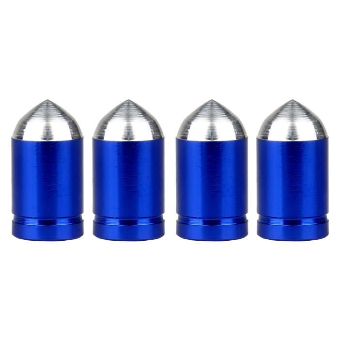 SENZEAL 5 Tappi Per Valvole Auto A Forma Di Granata – In Lega Di Alluminio E Plastica, Universali, Colore Nero, Antipolvere - 3