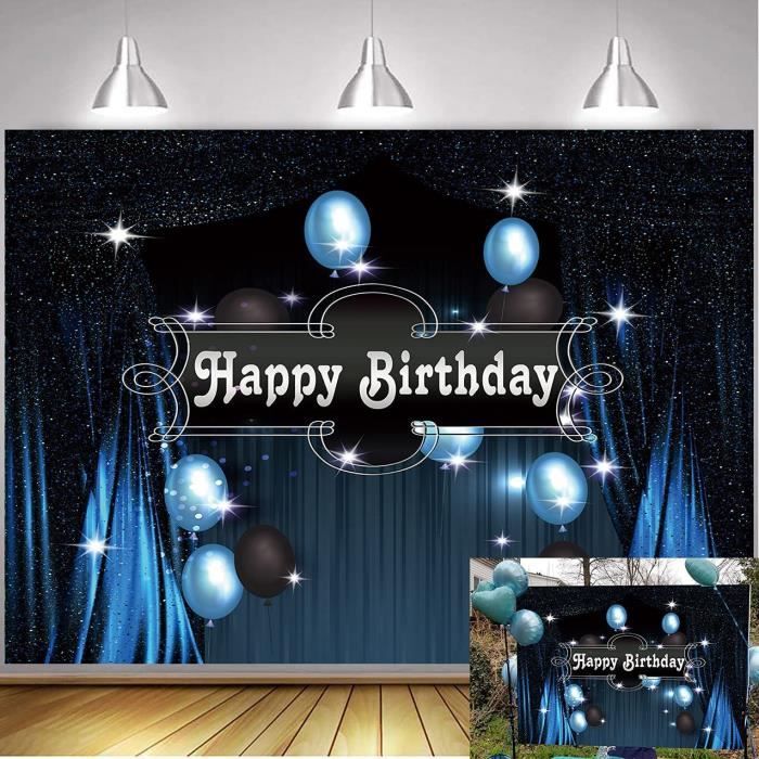 Etoile Joyeux Anniversaire Fond Bleu Rideaux Flash Photographie Toile De Fond Noir Et Bleu Ballon Decoration Banniere Fete D A 216 Cdiscount Appareil Photo