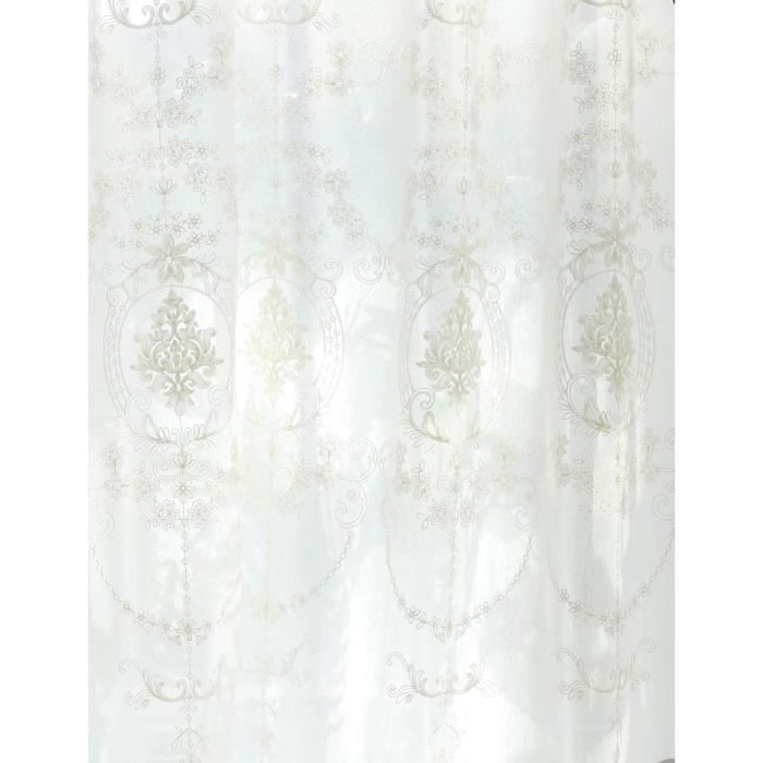 Lot De 2 Rideau Voilage à Oeillets Voile De Fenêtre Pour Salon