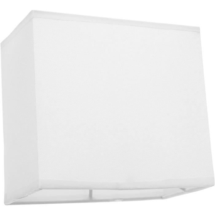 Abat-jour Carré Tissu Beige 20x20cm - Pour Lampe De Table Ou Suspension - Moderne Et Remplacement Facile