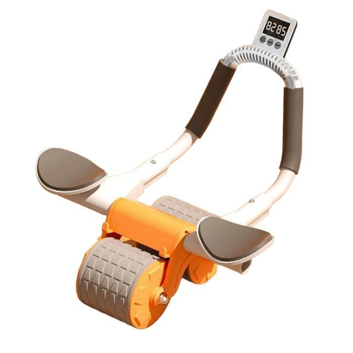 Roue Abdominale Automatique Avec Genouillères - Entraînement Musculation Abdos Efficace Et Confortable Orange