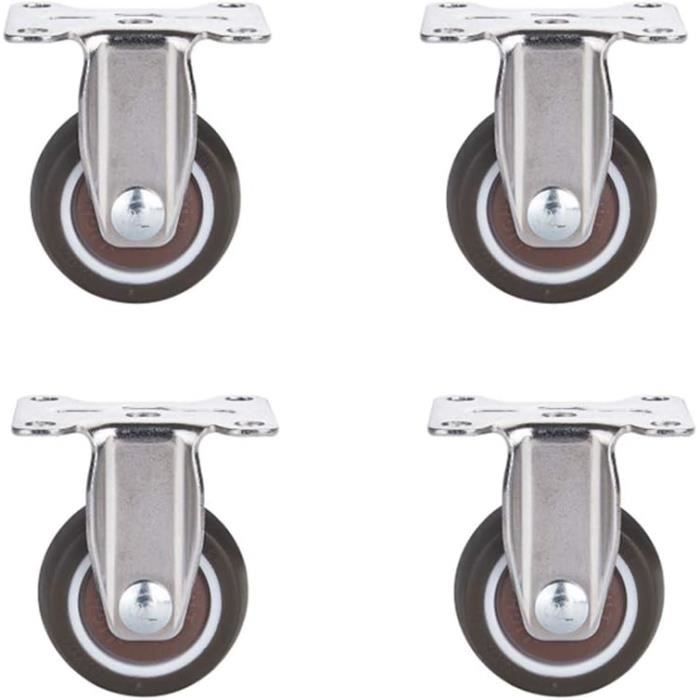 Lot De 4 Roulettes En Laiton Pour Meubles – Diamètre 25mm, Charge 30kg Pièce