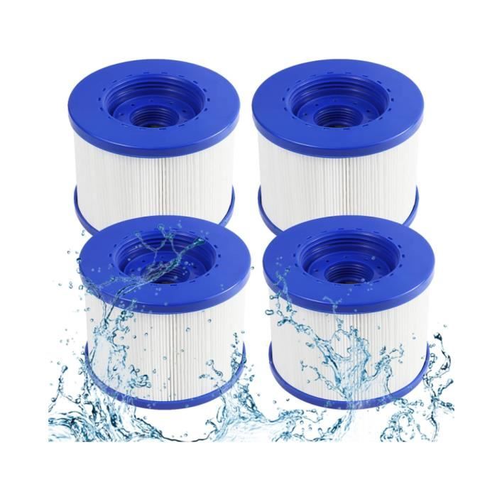Filtre Spa a Visser GTHBA Lot de 4 Cartouche Filtre à Vis pour Spa Gonflable Pas Vis 60mmRechange Cartouche FiltranteCompatible
