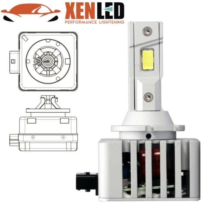 Ampoule D1S conversion Xénon vers LED 5700Lms réels, 6500K - Ampoule Plug&Play - Aucun changement de ballast nécessaire, se monte s