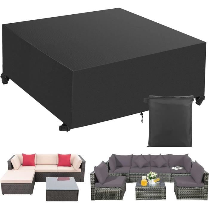 Housse Salon De Jardin Imperméable,420D Tissu Oxford Housse De Meubles,Pour Patio Table Chaises