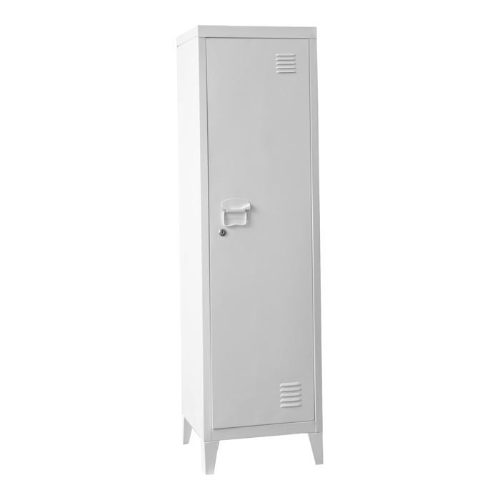 Armoire à casier métallique vérouillable 137 x 38 x 38 cm blanc 03_0006360 Armoire à casier métallique vérouillable 137 x 38 x 38 cm blanc 03_0006360