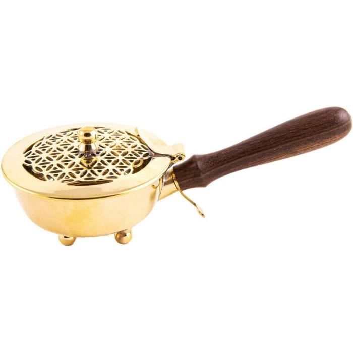 SANS CHARBON DE BOIS Brûle-encens Pour Résines Et Poudres Sans Charbon De Bois - Acier Inoxydable Avec Verre à Bougie - Tiny - France