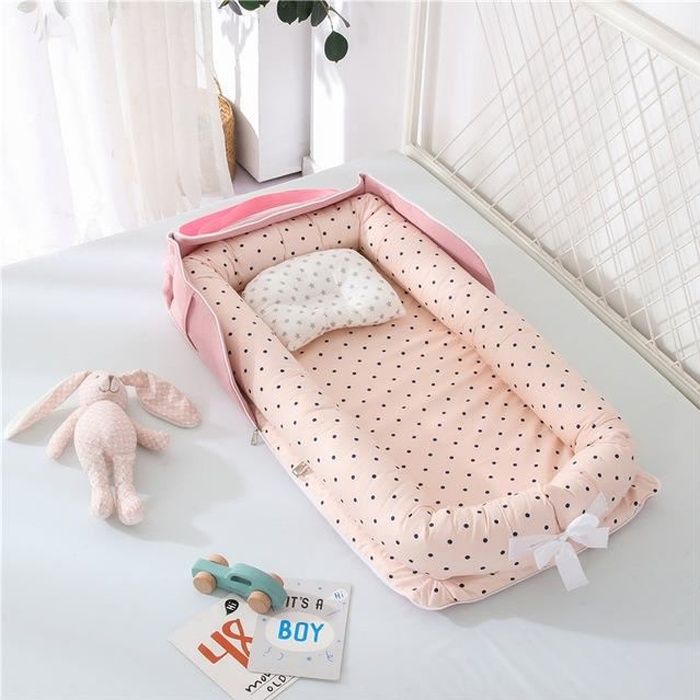 Lit Nid D Enfant Portable Pour Garcons Filles Lit De Voyage Pour Bebes Berceau En Coton Pour Nouveau Ne Cdiscount Puericulture Eveil Bebe