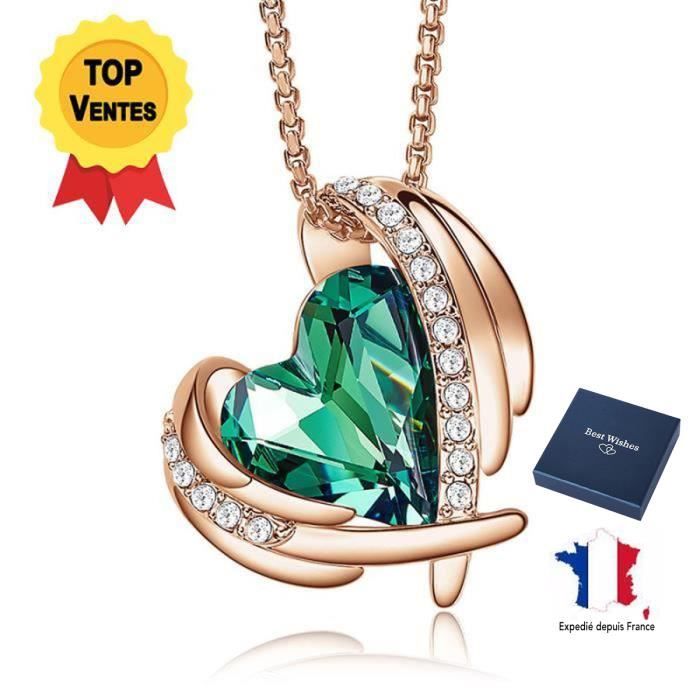 Collier Femme Cristal Cœur - Bijoux femme - Cadeau Femme