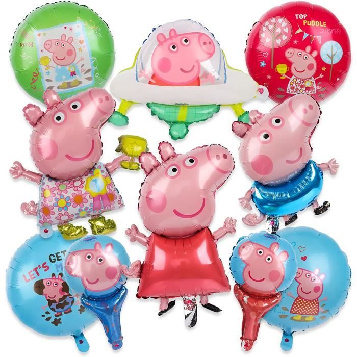 Ensemble de ballons en aluminium Peppa Pig, décorations d