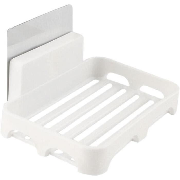 Porte-savon Mural Filet Mousse – Sans Perçage, à Rabat, Blanc, Pour Salle De Bain Et Porte-savon Mural Filet Mousse – Sans Perçage, à Rabat, Blanc, Pour Salle De Bain Et