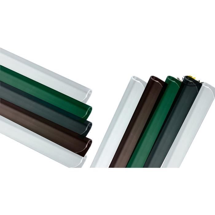 Lot de 24 bandes brise-vue en PVC - Rails de serrage - Brise-vue
