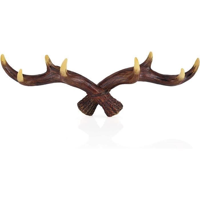 Bois sculpté Folk Art Cerf 20ème siècle Porte-manteaux pour chapeaux Forêt Noire