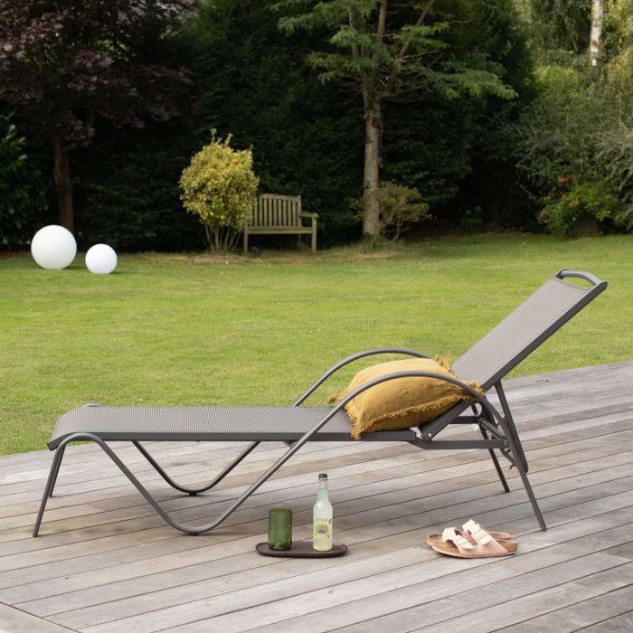 Bain de soleil Sunset Gris Anthracite Wilsa Garden Bain de soleil Sunset Gris Anthracite Wilsa Garden