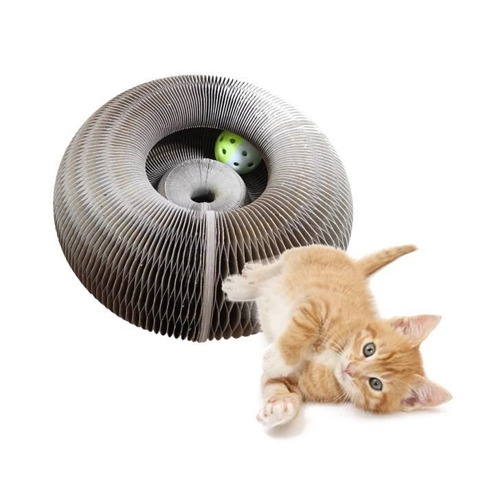Griffoir Pour Chat Magic Organ, Cat Scratching Board Magique Pliable Avec Balle Cloche Jouet Interactif Pour Chat Kitty Interieur Cat Toys Accessoire 91553489