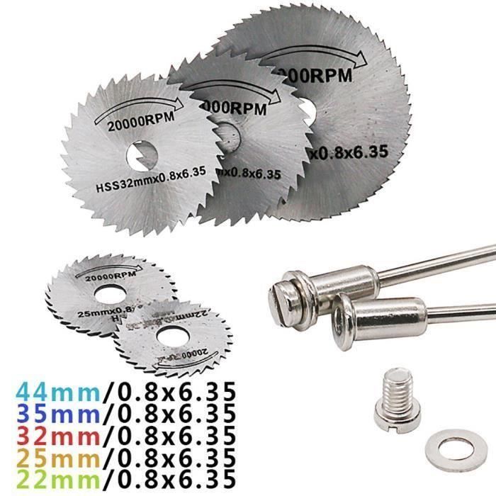 7pcs Lames de Scie circulaire haute vitesse en acier Disques Coupe Mandrin Outil Set Rotary coupure Cutter 7pcs Lames de Scie circulaire haute vitesse en acier Disques Coupe Mandrin Outil Set Rotary coupure Cutter