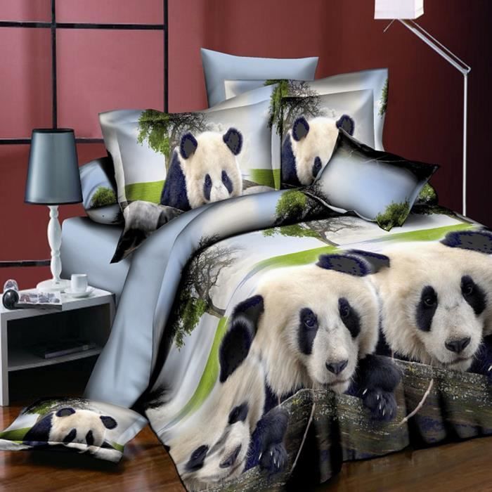 Rosa SLEEP TIME Housse De Couette Coton I Love Paris 220cm x 240cm avec 2 taie doreiller 60cm x 70cm