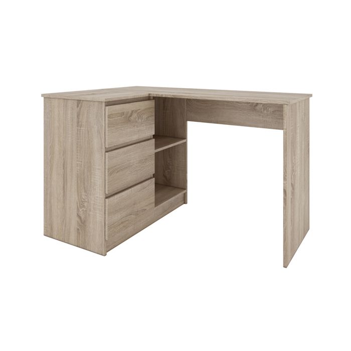 Sundar Bureau Informatique D Angle Moderne 124x85x77 3 Tiroirs 2 Grandes Niches Table Ordinateur Multi Rangements Sonoma Achat Vente Bureau Sundar Bureau Informatique Soldes Sur Cdiscount Des Le 20 Janvier Cdiscount