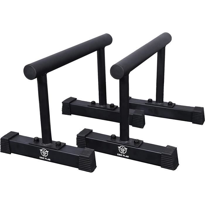 Parallettes En Bois – 2 Poignées De Pompes – 25 Cm – Antidérapantes – Pour Musculation, Callisthénie, Fitness