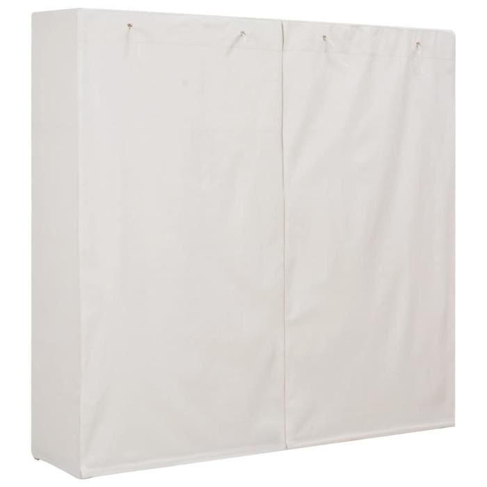 Armoire de chambre VIDAXL - Style Élégance Chic - Blanc - 2 portes - Bois massif - 173x40x170 cm