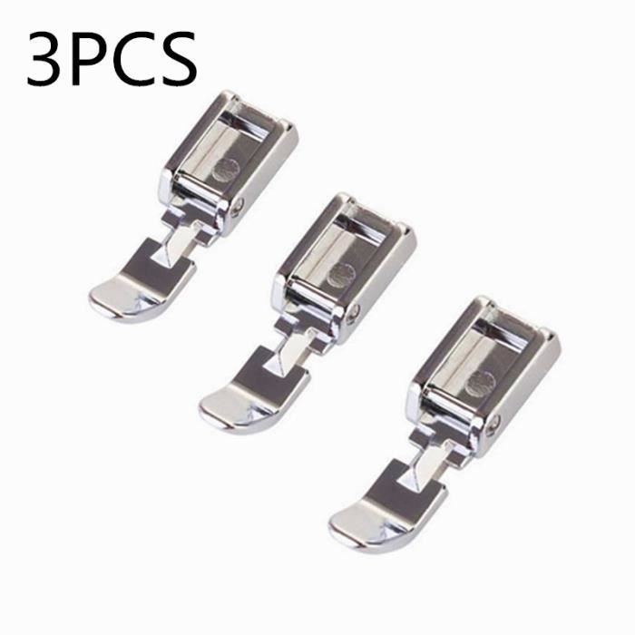 3 PIÈCES Machine à coudre à fermeture éclair, pied presseur pour tige basse, Singer Brother