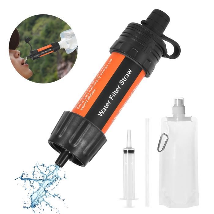 Filtre à Eau Portable Lixada - 3000L Capacité - Pour Randonnée, Camping - Élimine 99.9999% Bactéries