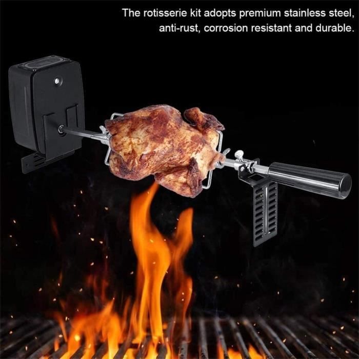 Rôtissoires pour barbecue Universal Rotisserie Kit avec moteur 41" Spit