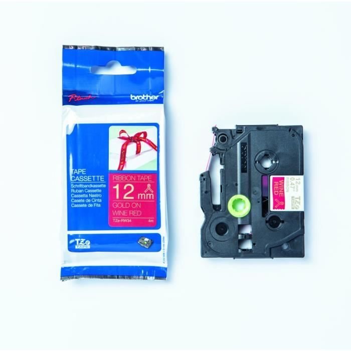 Ruban tissu Brother TZe RW34 pour PT H200 et P Touch Cube Or et - vue 3