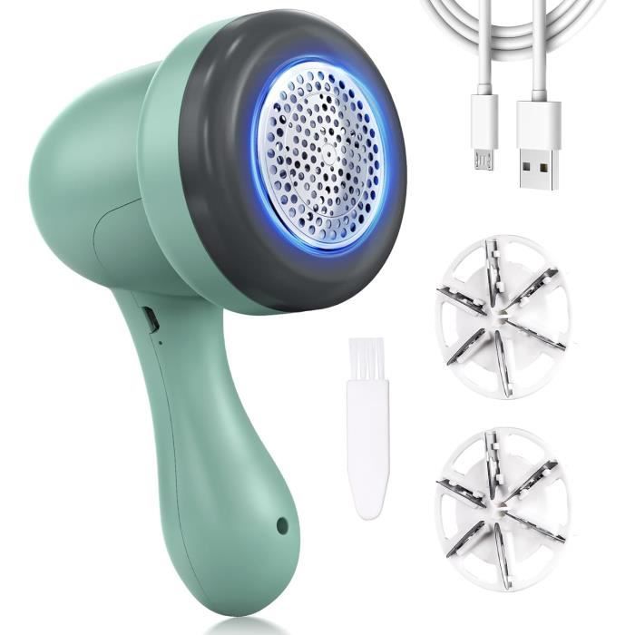 Rasoir Anti-Bouloche Électrique USB - 3 Lames Remplaçables - Portable Pour Vêtements, Meubles - Grattoir Peluches