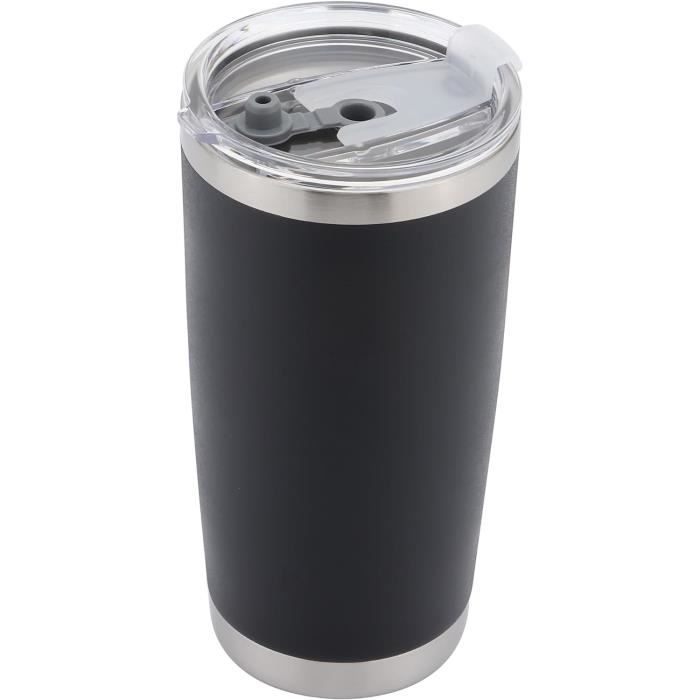 Gobelet Isotherme Acier Inox 850ml - Double Paroi Vide, Avec Paille Et 2 Couvercles - Sans BPA
