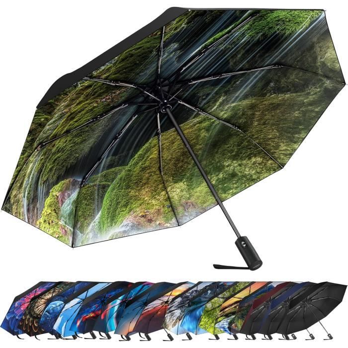 Parapluie Pliant Automatique Compact BSITSSS - Ouverture/Fermeture Auto, 98 Cm