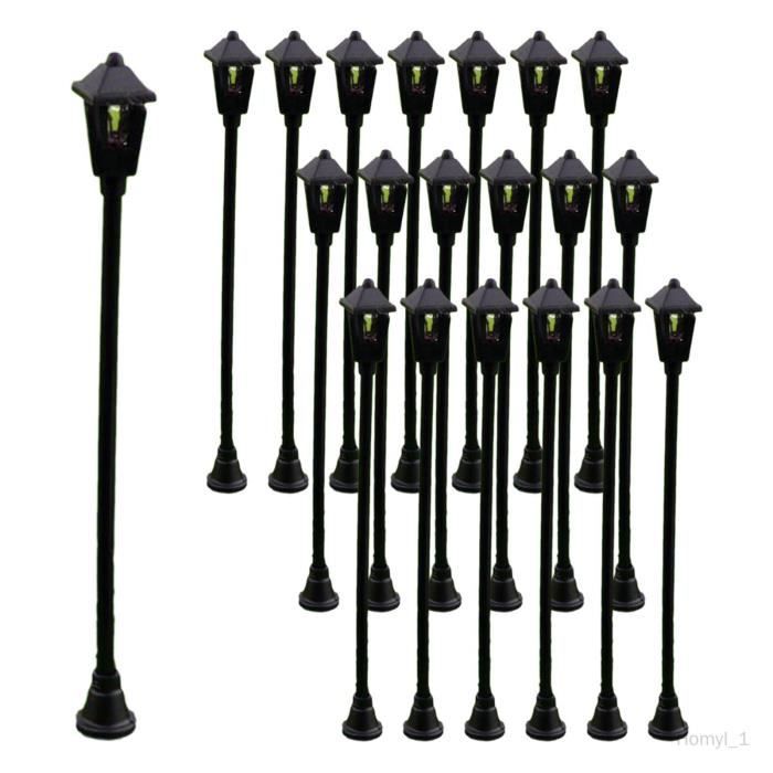 LOT DE 20 lampes DEL blanches chaudes ?? l'??chelle HO mod??les de