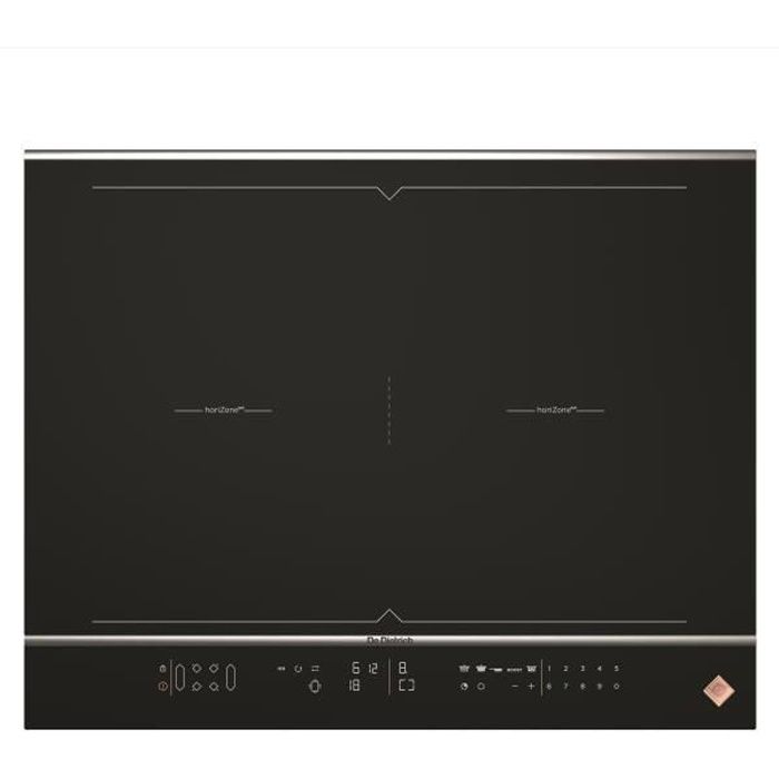 Table de cuisson induction DE DIETRICH DPI7689XP - Largeur 65 cm - HoriZone Play - 4 foyers - Noir