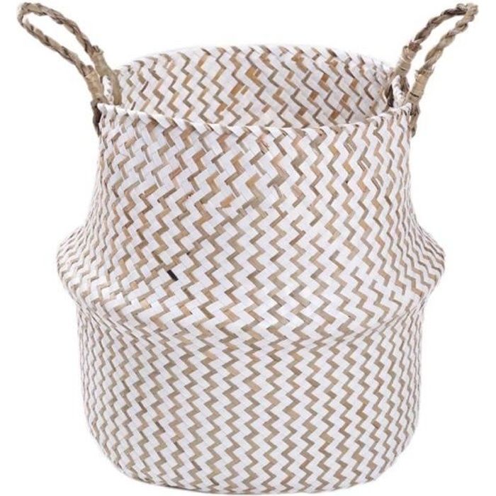 Panier De Rangement En Jonc, Seagrass Naturel Tressé Panier De Stockage