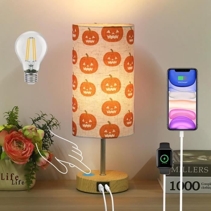 B.K.Licht Lampe De Chevet Tactile 3 Intensités, Lampe De Table Avec