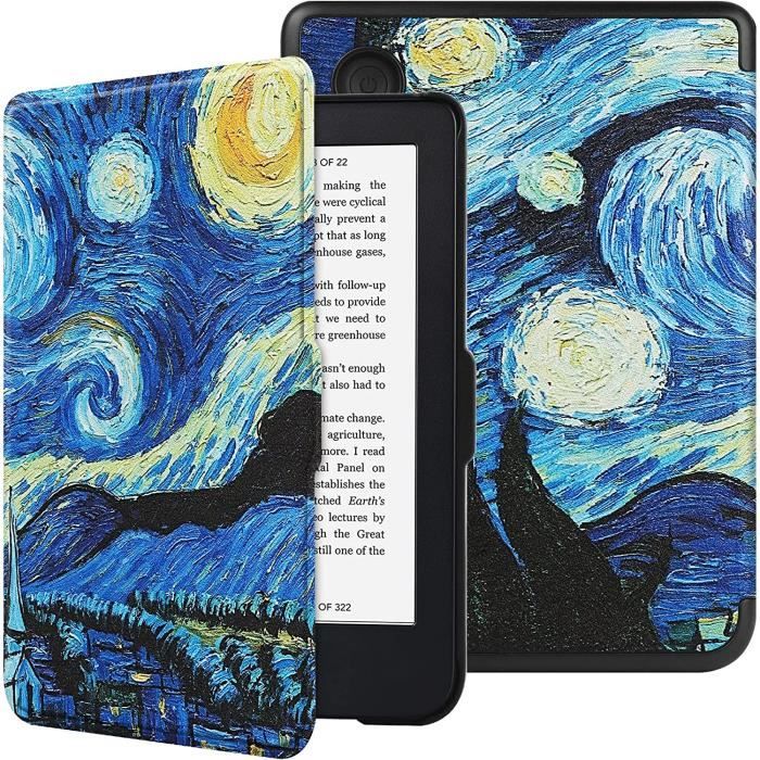 Etui pour Kobo Clara 2E Ciel étoilé Coque de Protection pour Kobo Clara 2e - Tolino Shine 4 Housse Magnétique Auto Réveil-Sommeil