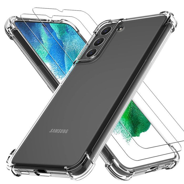 EVETANE Coque pour Samsung Galaxy S22 5g antichoc + 2 vitres - 