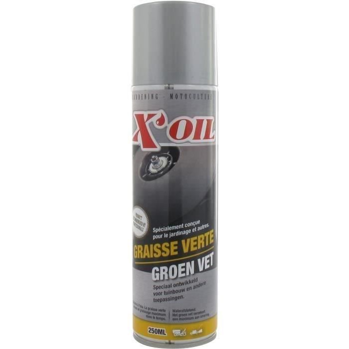 Aérosol X'OIL graisse verte au zinc conçue pour le jardinage
