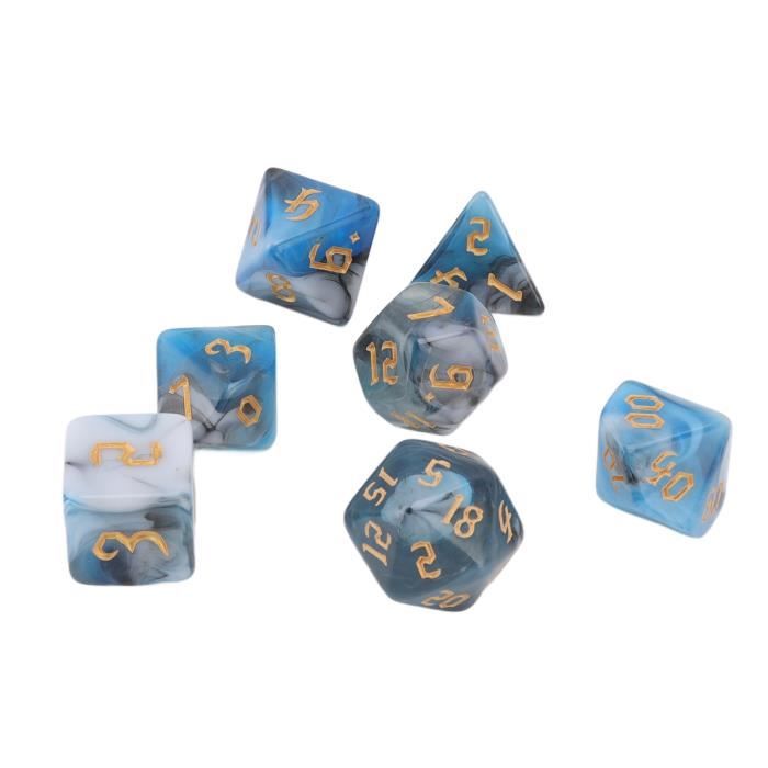 TIDEVAN Dés Polyédriques,42 Pièces Polyédrique Jeu de Dice Réutilisable Jeux de Table dés,avec 6 Petits Sacs à Dés Velours Gratuit Les Donjons Dragons DND RPG Jeux de Table MTG Dés D4 D8