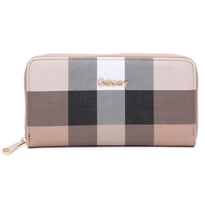 Porte-monnaie Mini En Tartan Fraser - Polyester - Fermeture éclair - 12x9 Cm - Cadeau Femme/fille - 7