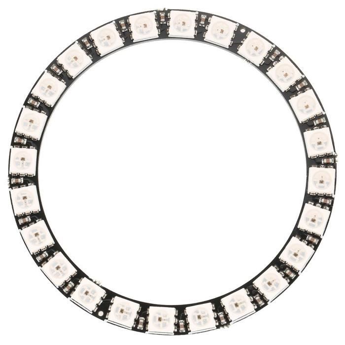 Dioche Ring Light Pour Caméras - Anneau LED 24 Bits RGB Avec Pilotes Intégrés - 24 LED Intelligentes Super Lumineuses - Alimenté Par USB - Photographie Accessoires