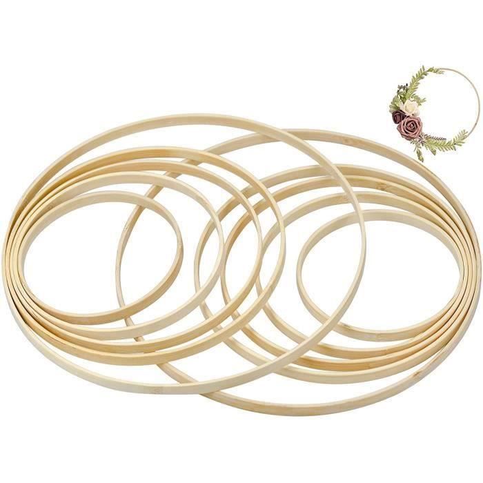 Lot de 10 anneaux pour tringle à rideau Tradi 28 mm bois marron verni