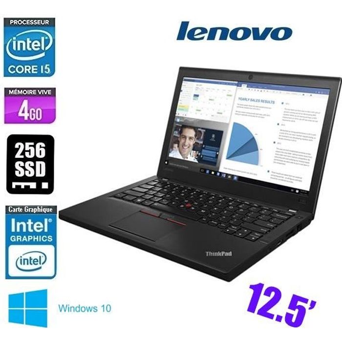 Top achat PC Portable LENOVO THINKPAD X260 I5 4GO 256SSD pas cher