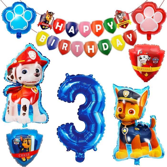 Décoration Fête D’anniversaire Chien – 61 Pièces Avec Bannière, Ballons, Nappe, Pour Une Fête Trop Mignonne