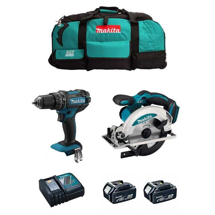 Kit d'outils électriques MAKITA DHP482 + DSS610 Sans fil 2 batteries 5 Ah 18 V
