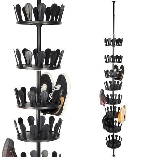 Meuble A Chaussure Rotatif Electrique Etagere A Chaussures Rotative Pour 48 Paires De Chaussures Achat